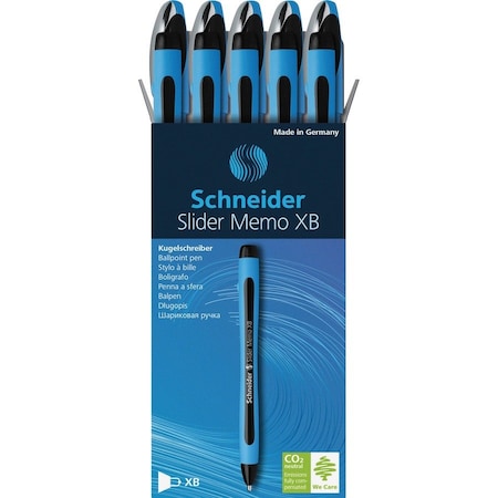 Rediform Pen, Ballpoint, Slider Memo, 1.4mm Point, 10/PK, Black 10PK RED150201